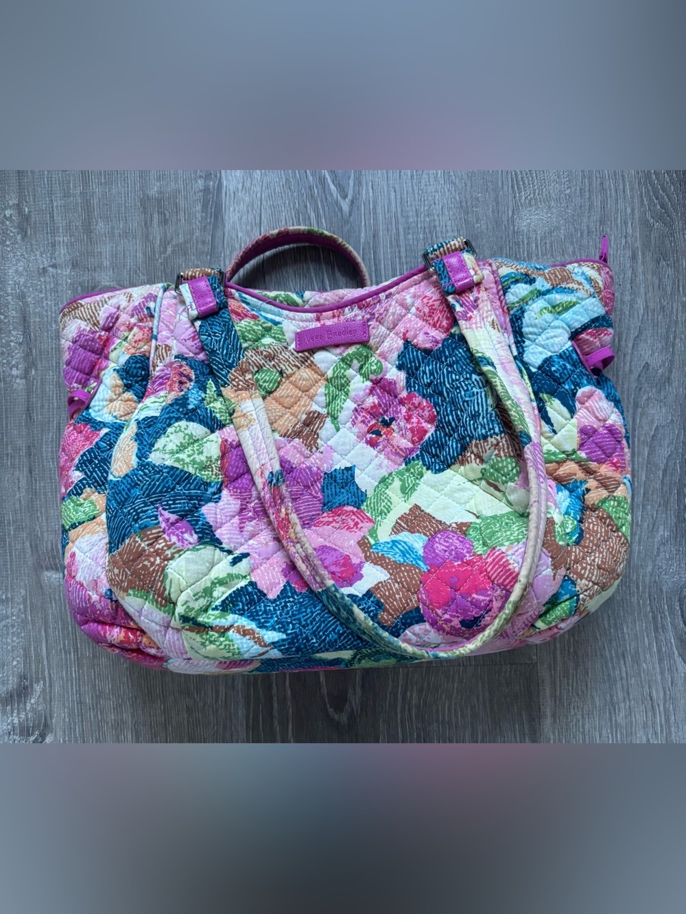 Vera Bradley Tote Superbloom Floral Quilted Bag